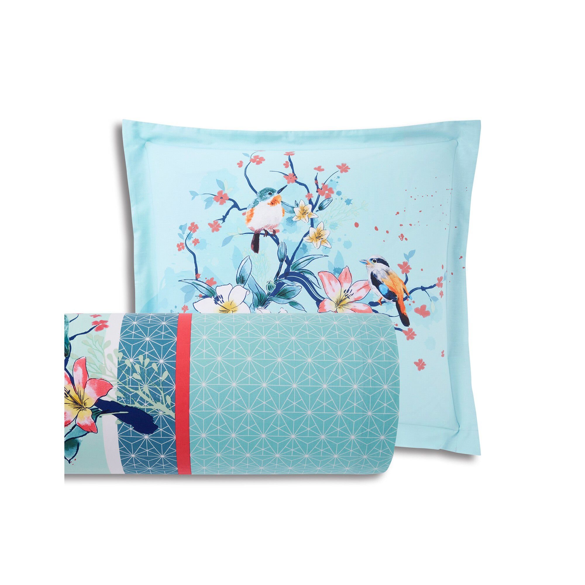 Linge de lit Birdy en coton imprimé oiseaux