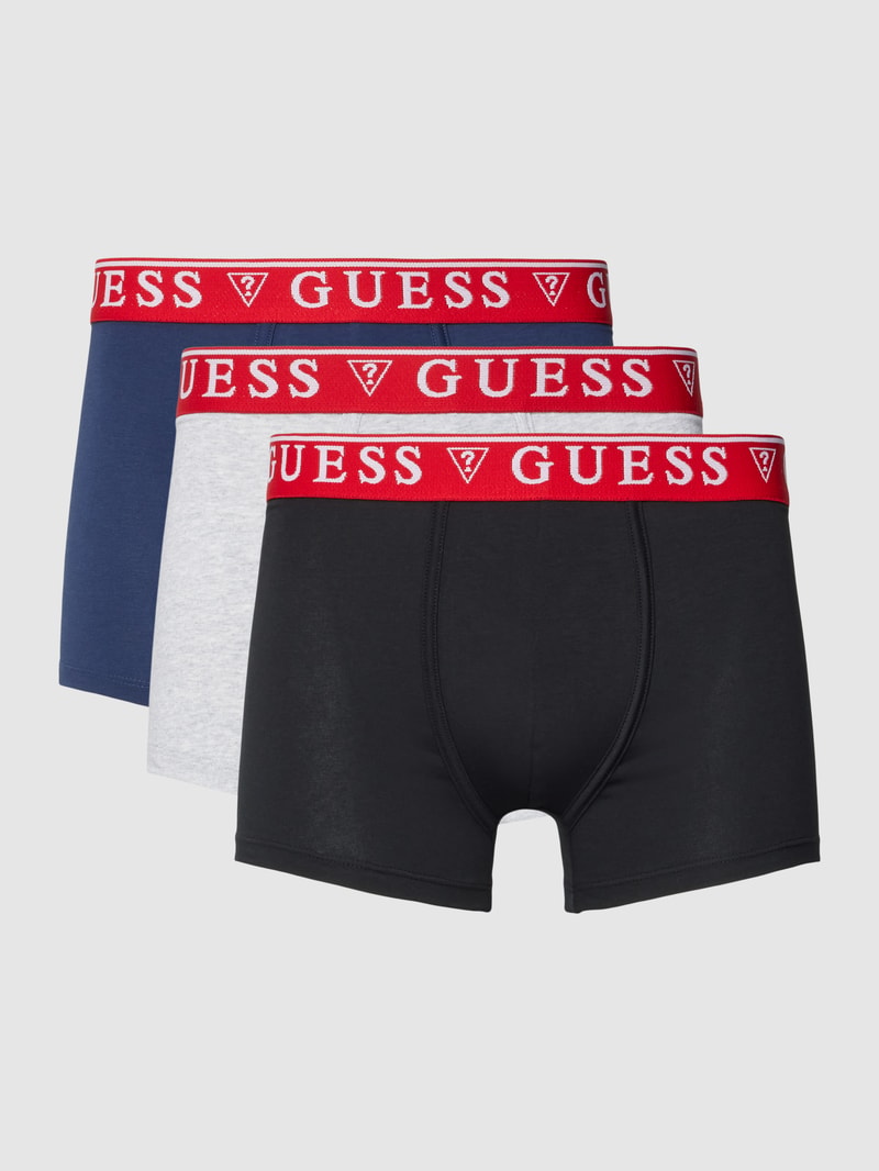 Trunks mit elastischem Bund Modell 'BRIAN HERO' im 3er-Pack in mittelgrau meliert
