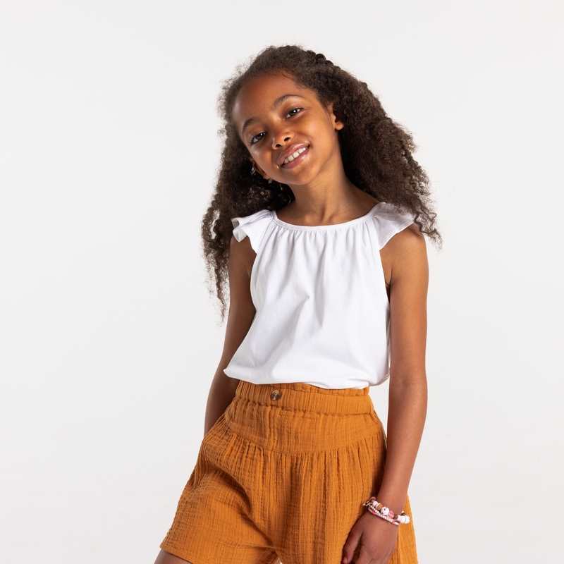 Débardeur uni (lot de 2) blanc fille