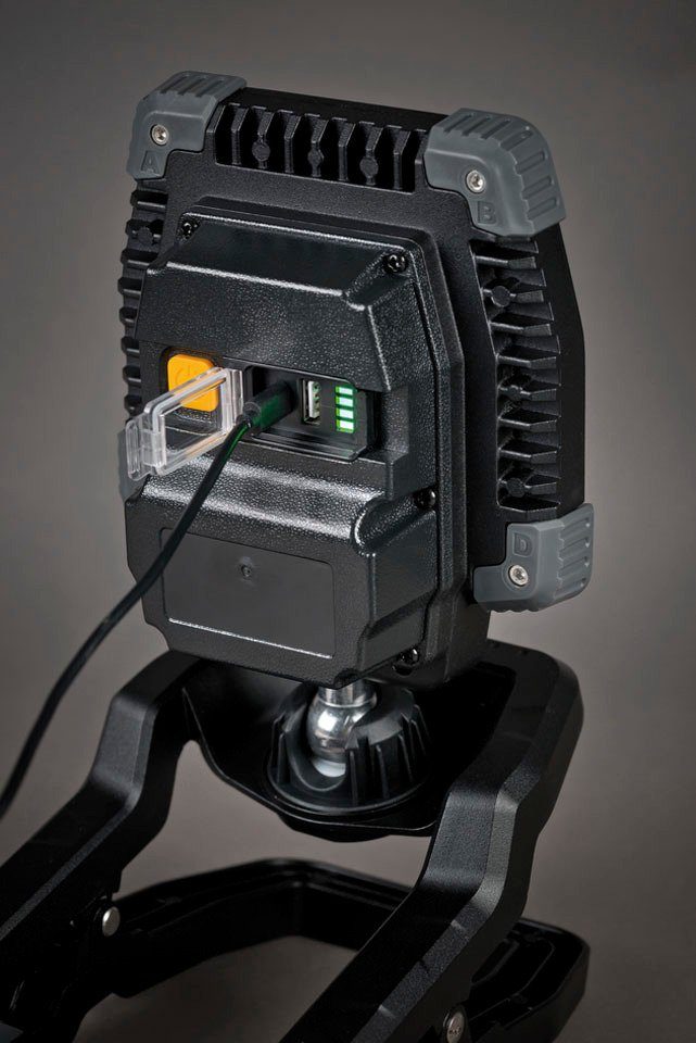 Brennenstuhl LED Arbeitsleuchte CL 4050 MA, Ein-/Ausschalter, USB-Anschluss mit Ladefunktion, mehrere Helligkeitsstufen, LED fest integriert, Tageslichtweiß, mit Neigungswinkel, USB, Powerbank