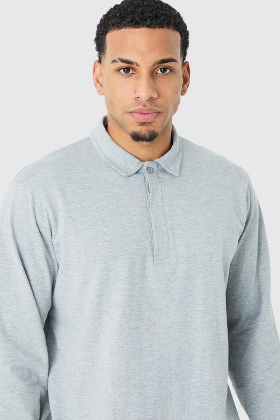 Rugby-Poloshirt mit Knopfleiste