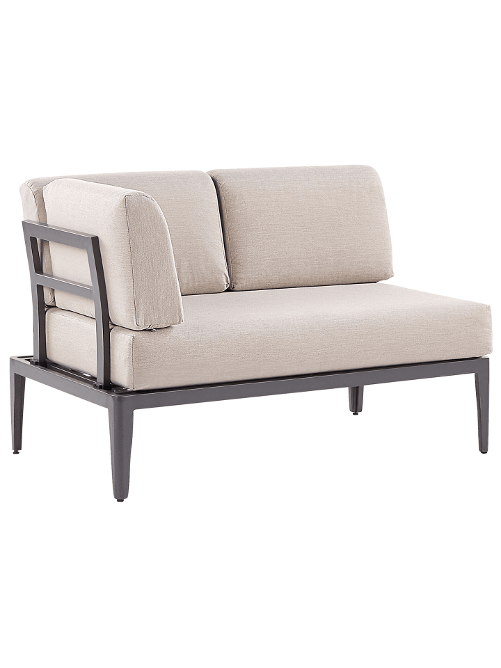 Beliani Lounge Set RIMA III in Grau/Beige - (W) 240 x (H) 85 x (L) 190 cm günstig kaufen onesize