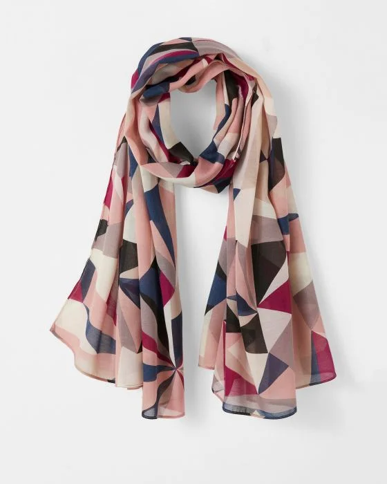 Foulard à motifs graphiques