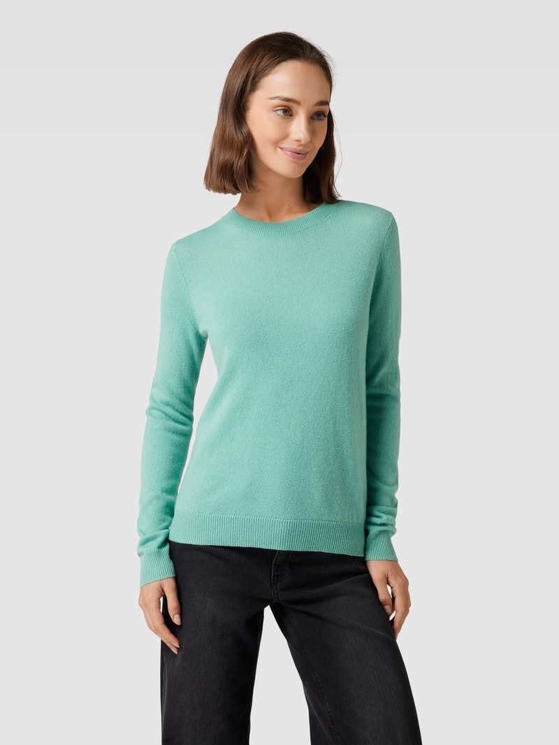 Kaschmirpullover in melierter Optik in schilf