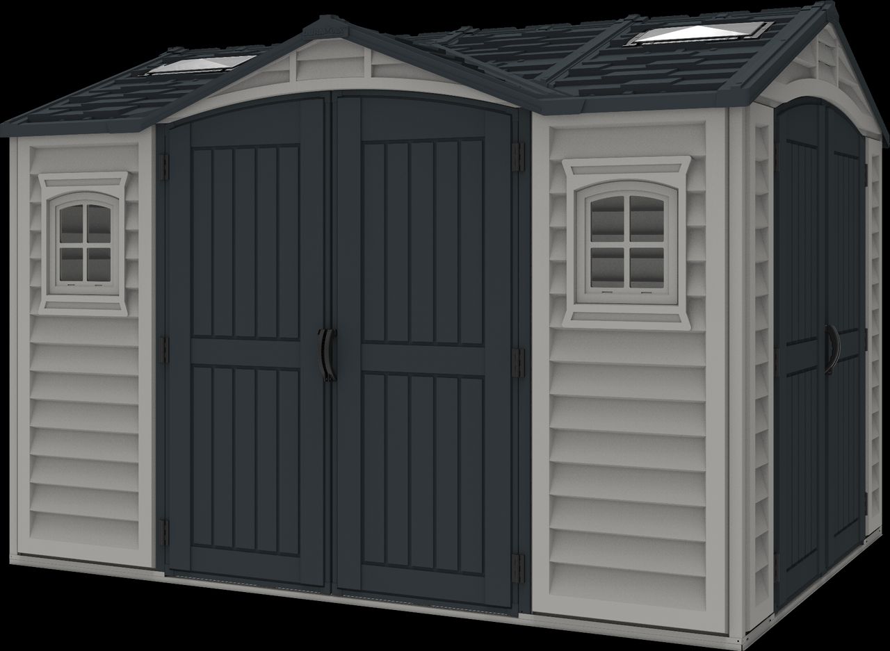 Duramax Kunststoffgerätehaus Apex Pro 10.5'x8', 7,6 m² - Grau   Bodenkonstruktion DURAMAX 40116