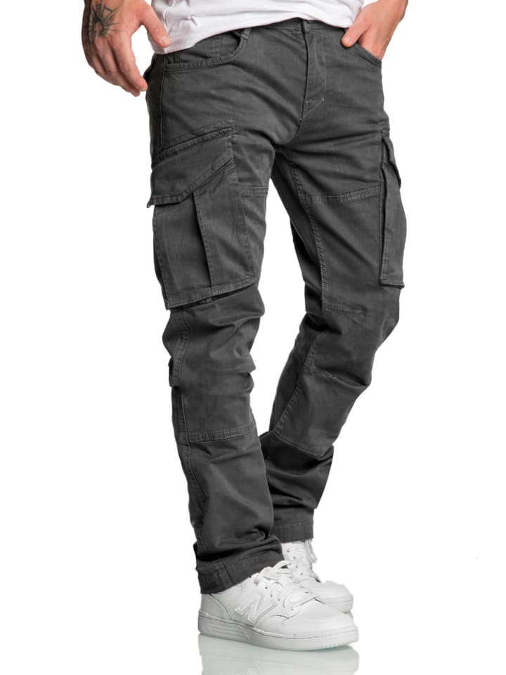Amaci&Sons Cargo Jogger-Chino WYATT in Anthrazit günstig kaufen