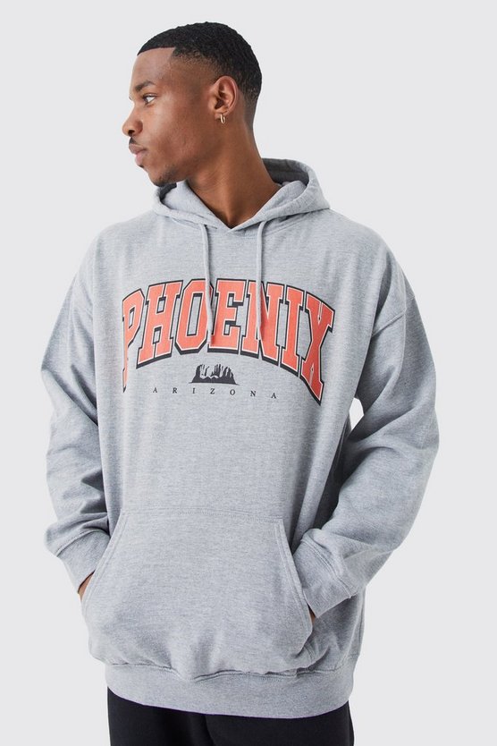Oversize Hoodie mit Phoenix-Print