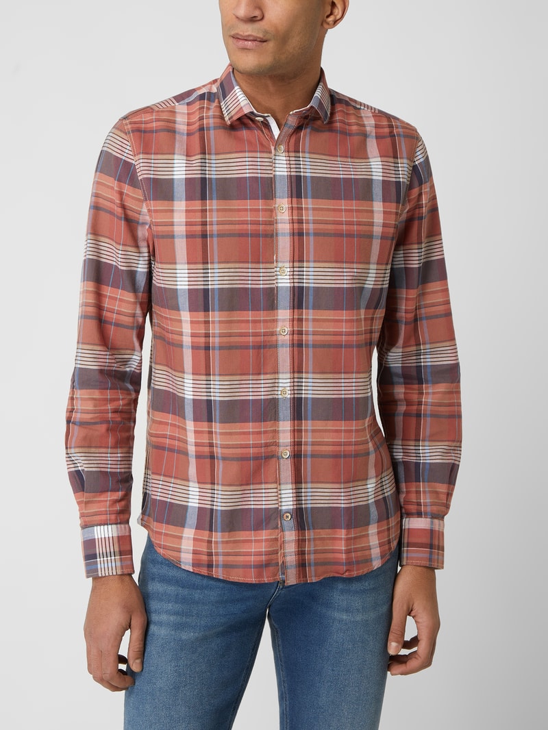Regular Fit Business-Hemd aus Oxford in orange