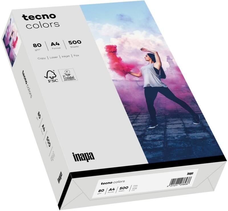 tecno DIN A4 Farbiges Papier Grau 80 g/m² 500 Blatt