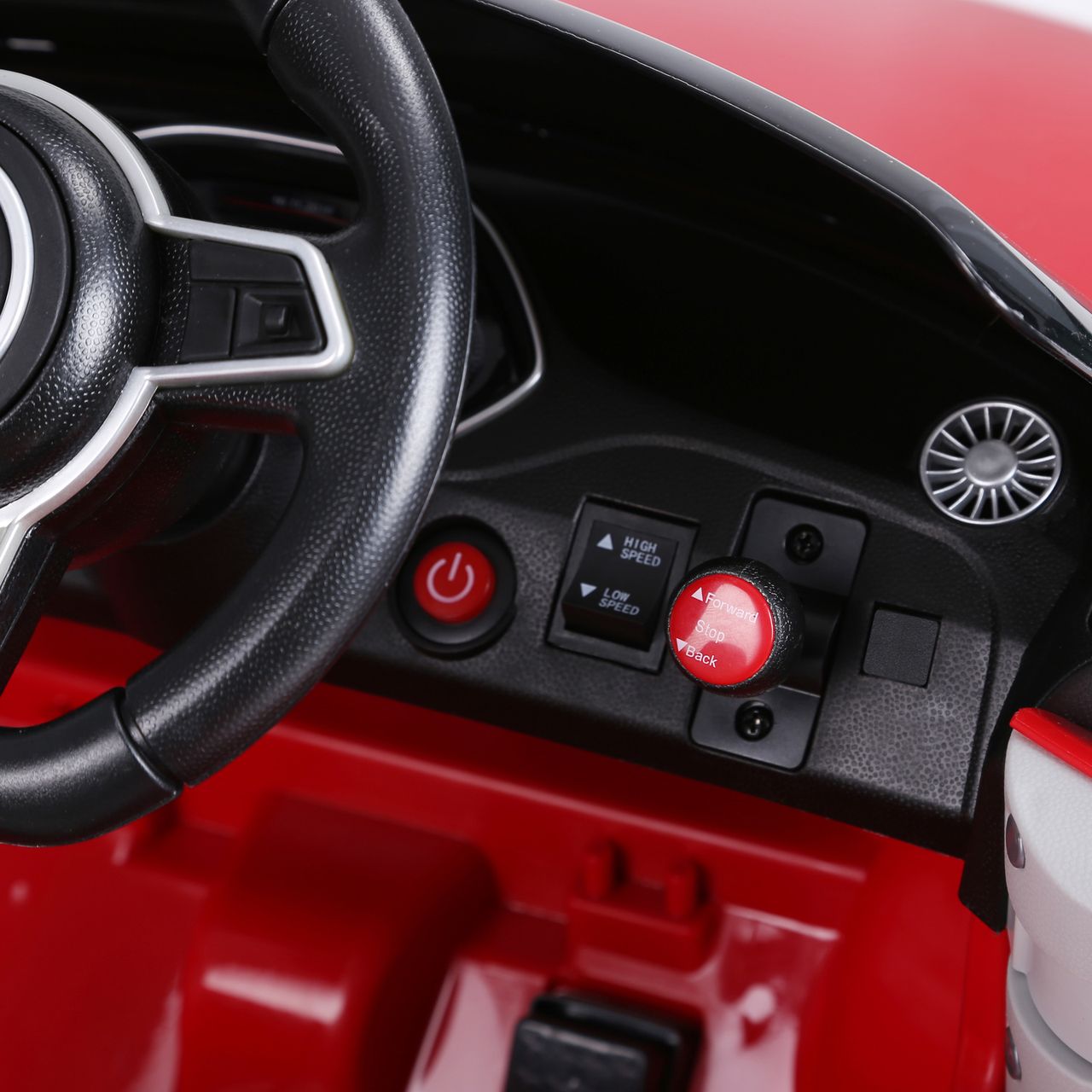 HOMCOM Kinderfahrzeug Elektroauto Fernbedienung MP3 PP Rot