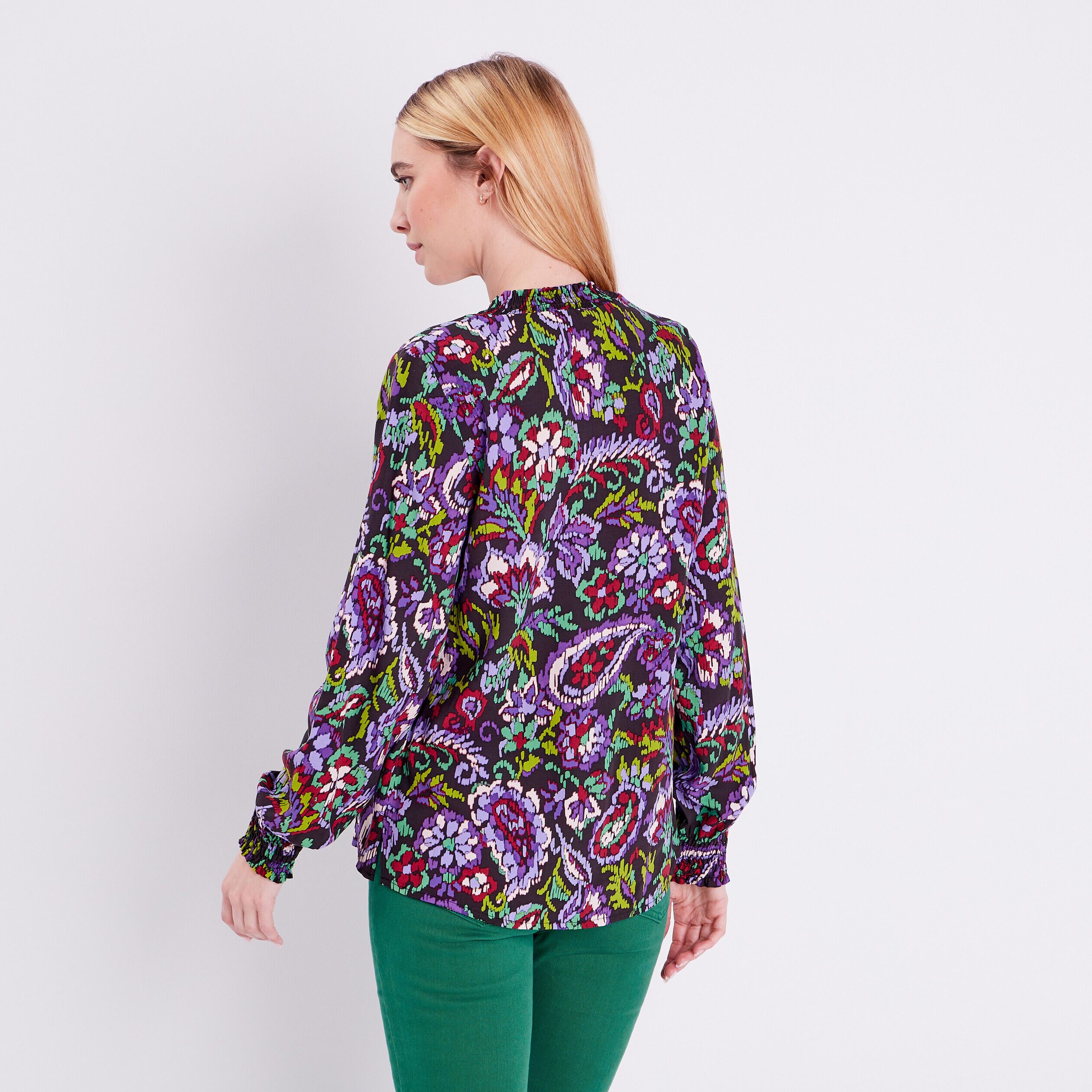 Blouse manches longues noir femme | Cache Cache