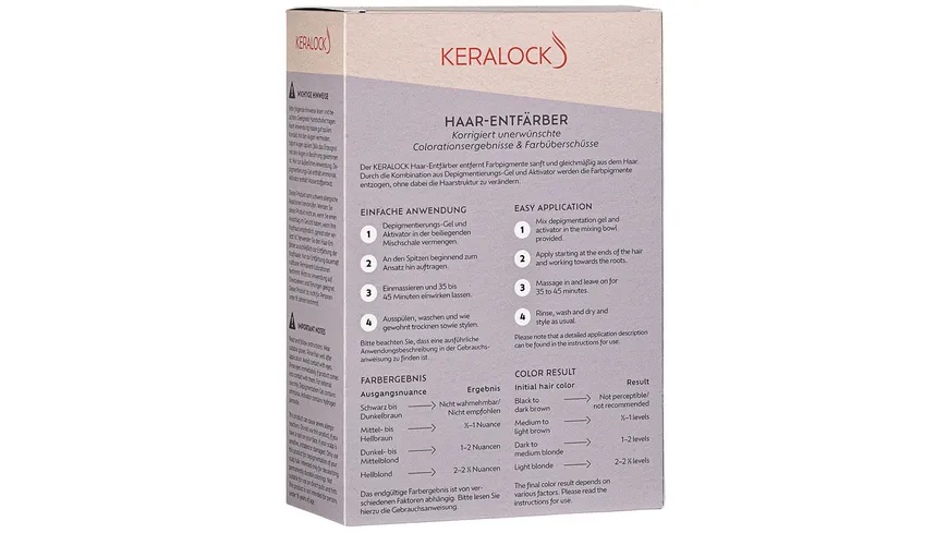 KERALOCK Haar-Entfärber 160 ml