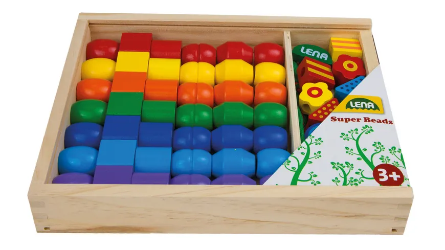 Lena - 32010 Super Beads Holzfädelperlen