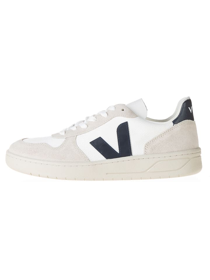 Veja Leder-Sneakers in Weiß/ Beige günstig kaufen