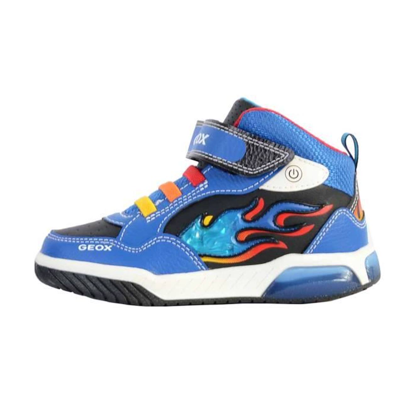 Basket Montante Cuir Geox J Inek bleu