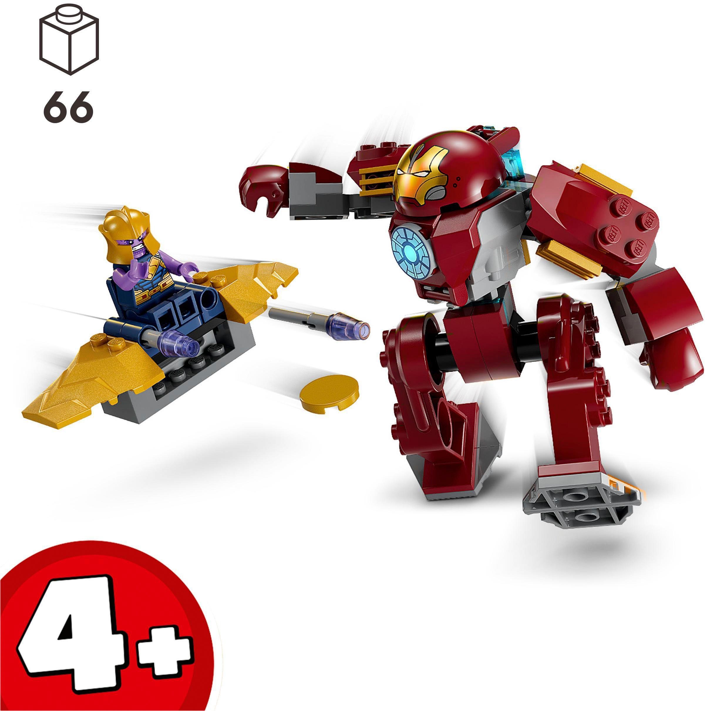 LEGO® Konstruktionsspielsteine Iron Man Hulkbuster vs. Thanos (76263), LEGO® Marvel, (66 St), Made in Europe