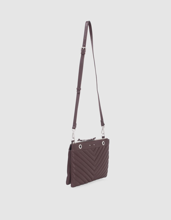 Sac pochette 1440 Reporter grenat en cuir Femme