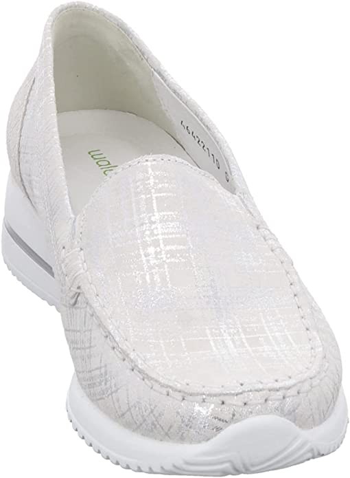 WALDLÄUFER Klassische Slipper weiss HIMONA