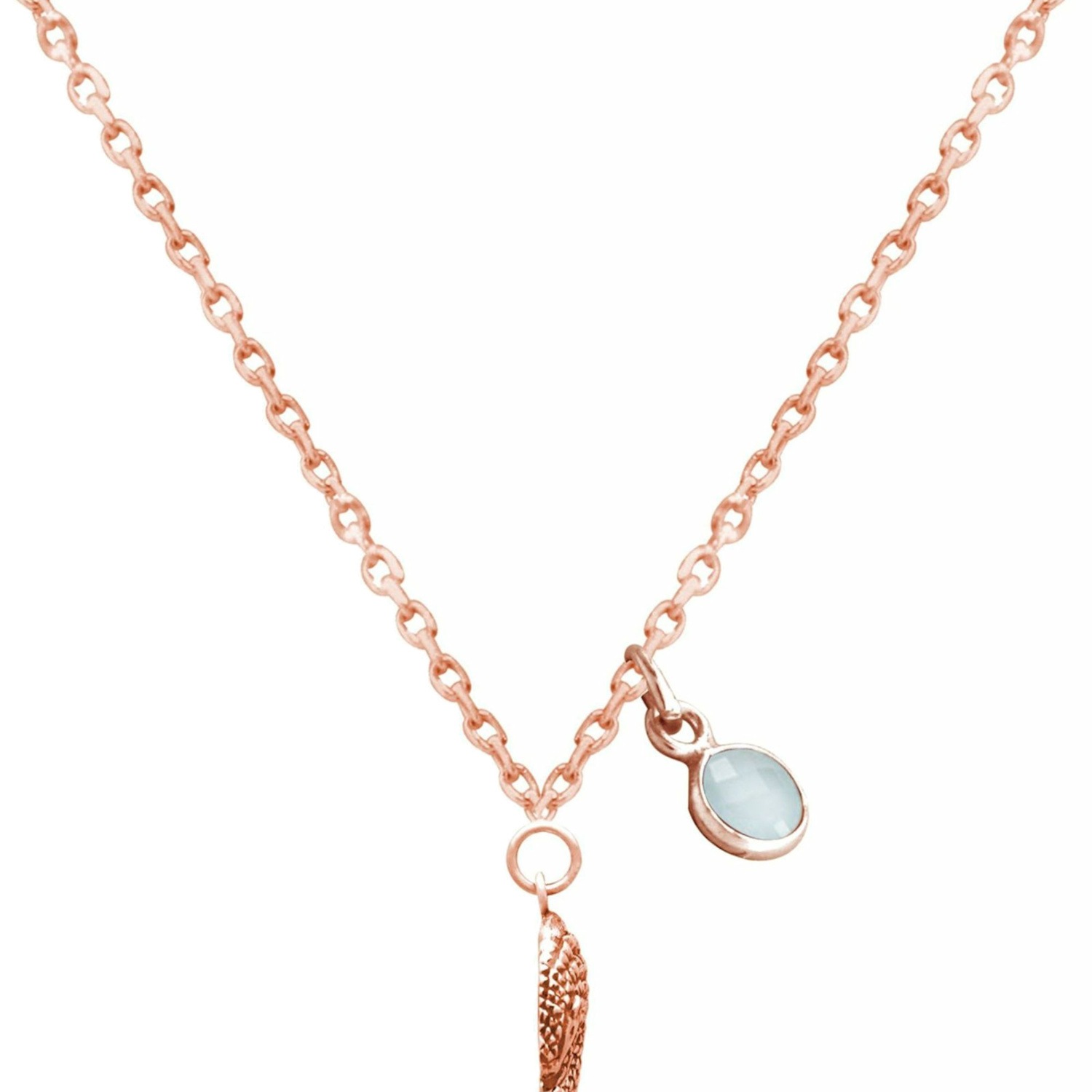 Halskette mit Anhänger '3-D Pangolin - Chalcedon'