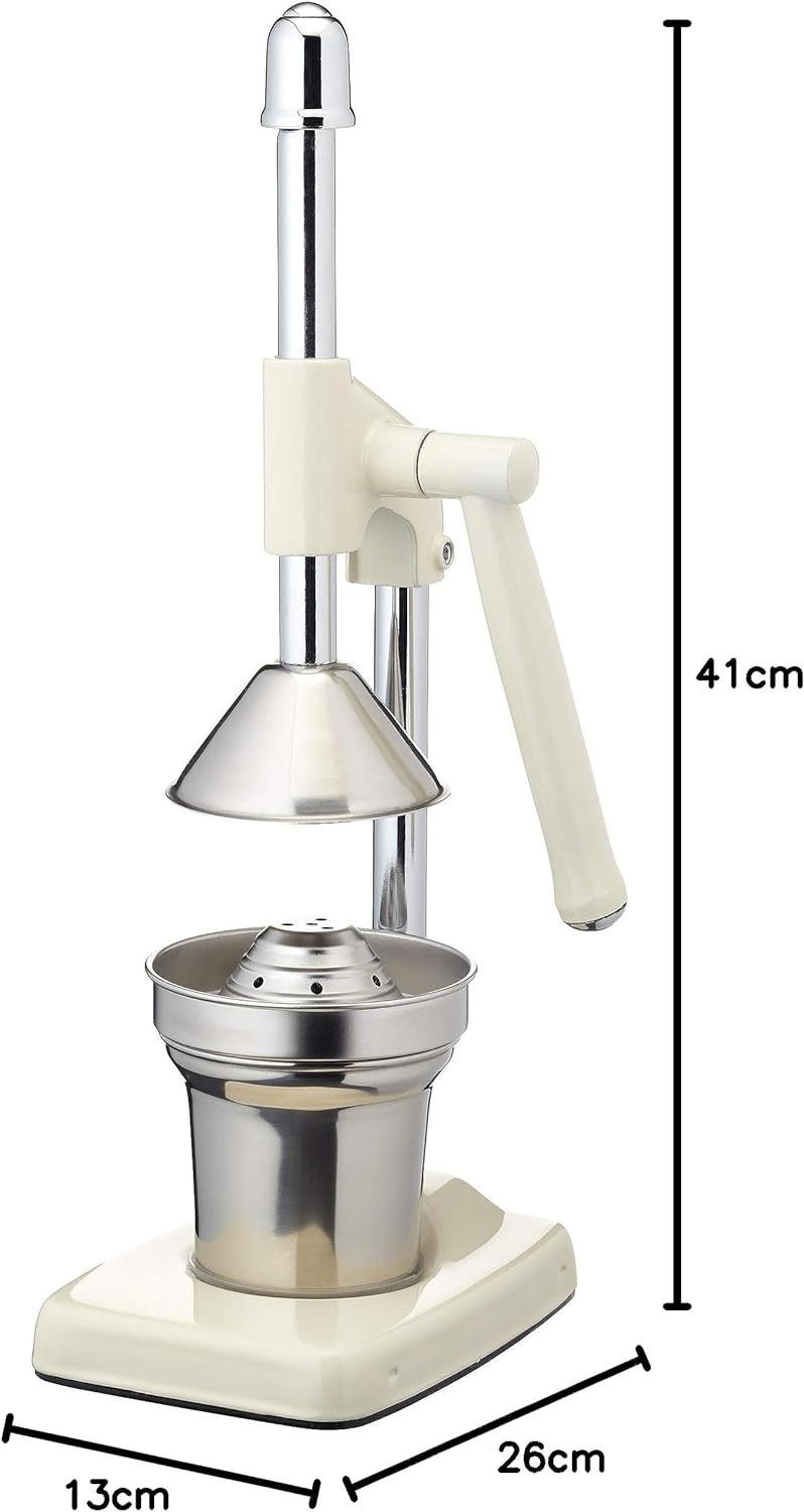 Kitchencraft Obstpresse Saftpresse Zitruspresse KitchenCraft Living Nostalgia cream, Material: Metall, Edelstahl