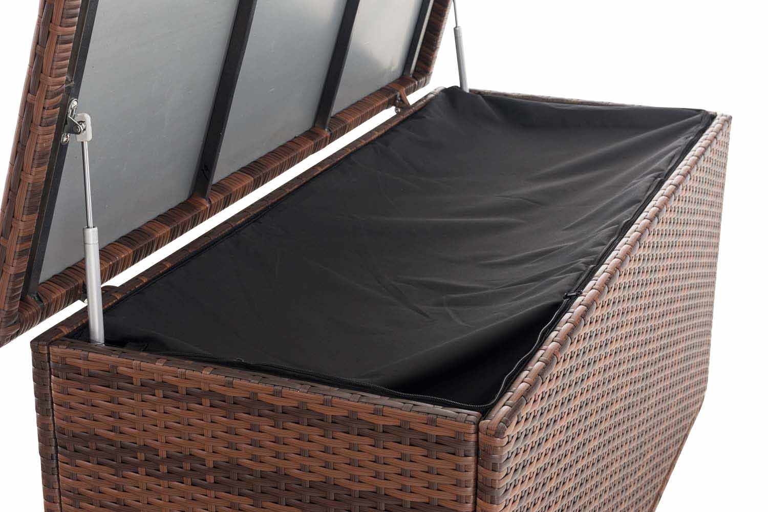 CLP Auflagenbox Comfy, Polyrattan, Gartentruhe für Kissen & Auflagen