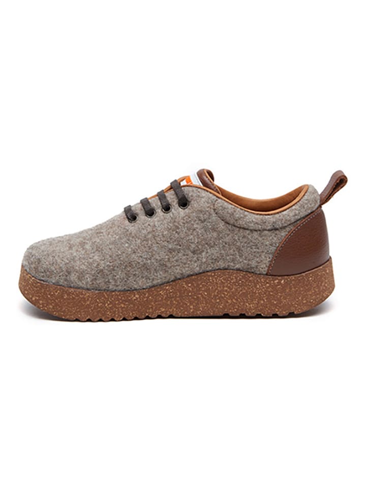 Comfortfusse Woll-Sneakers in Hellbraun günstig kaufen