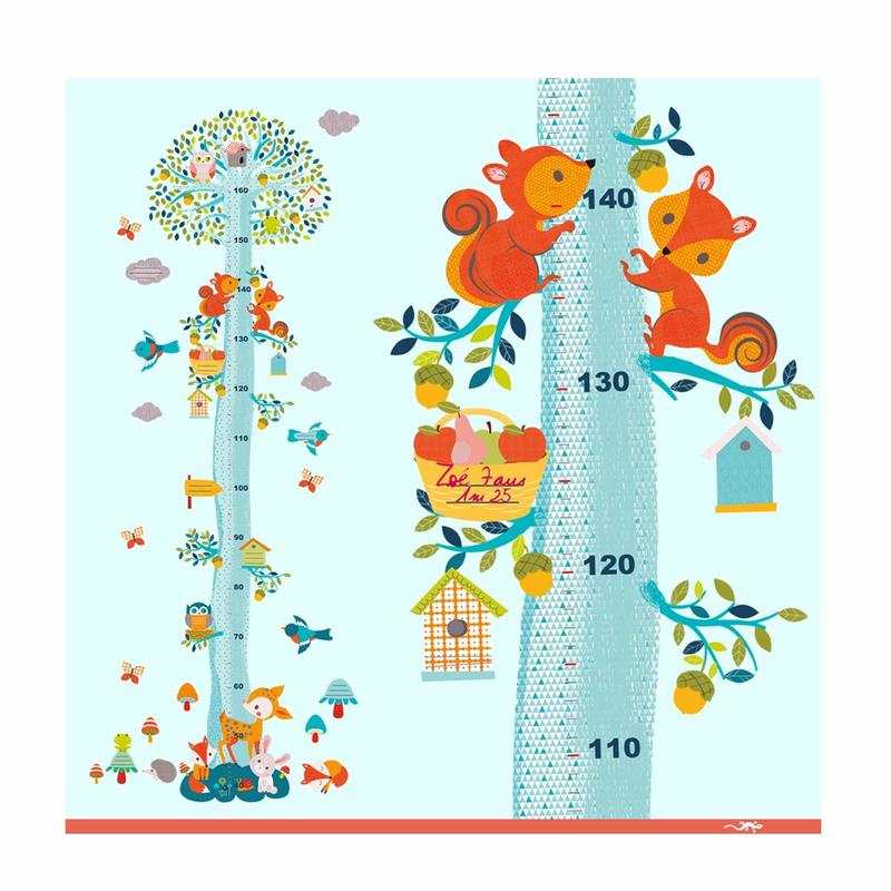 Toise-sticker mural Copains des bois Djeco