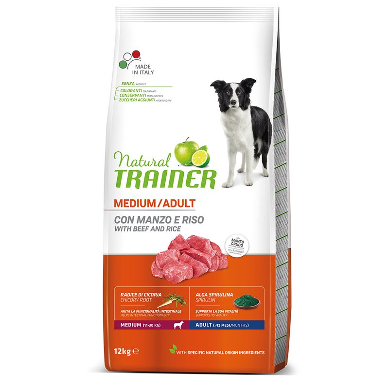 Natural Trainer Medium Adult mit Rind, Reis und Ginseng
