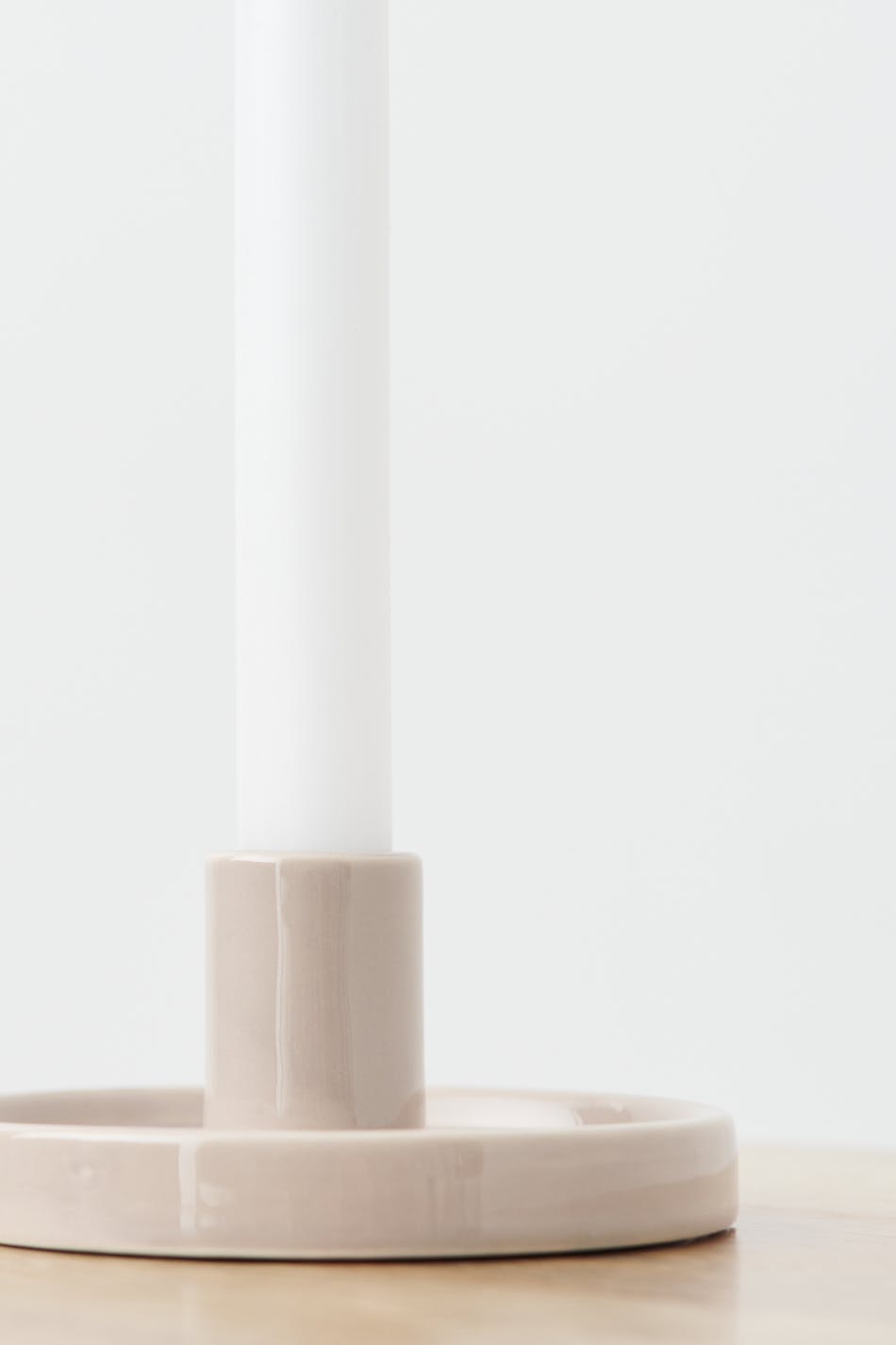 Plain ceramic candle holder