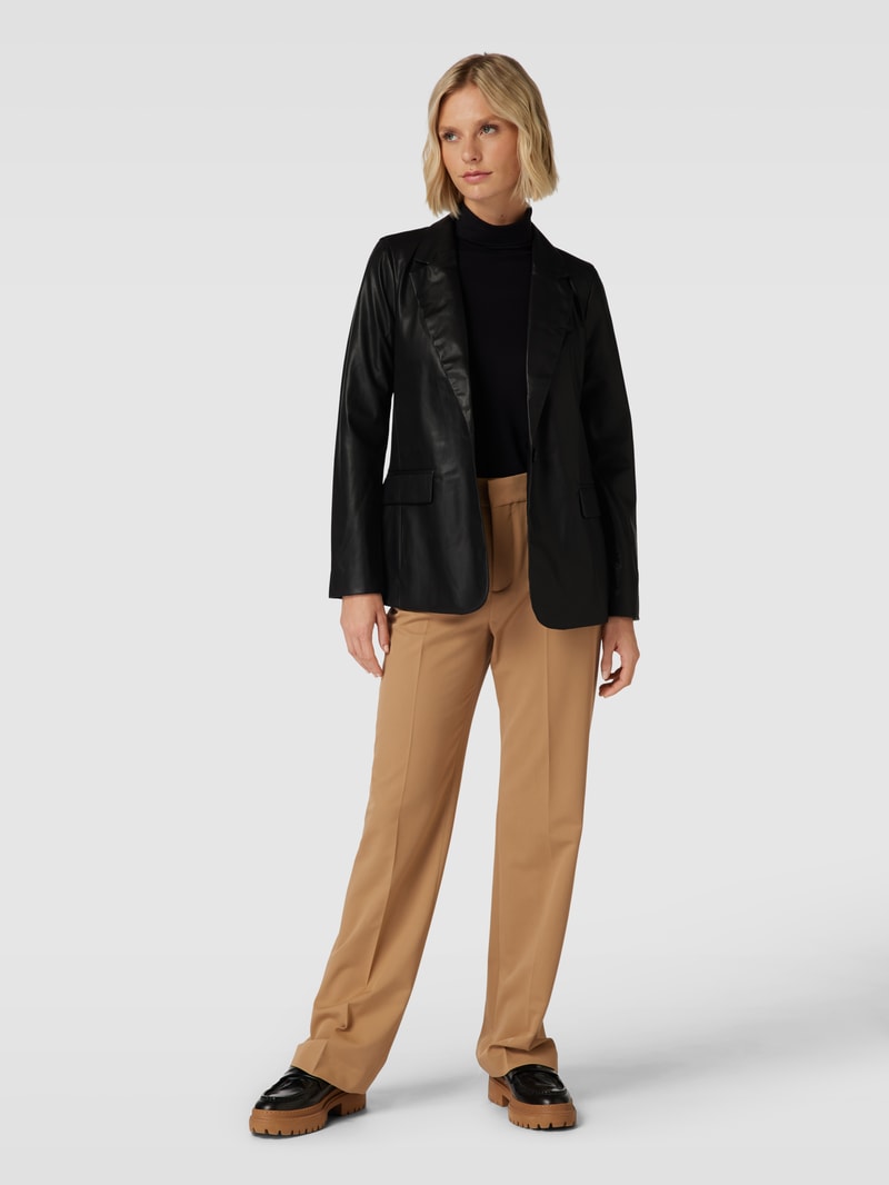 Blazer in Leder-Optik Modell 'OLYMPIA' in schwarz