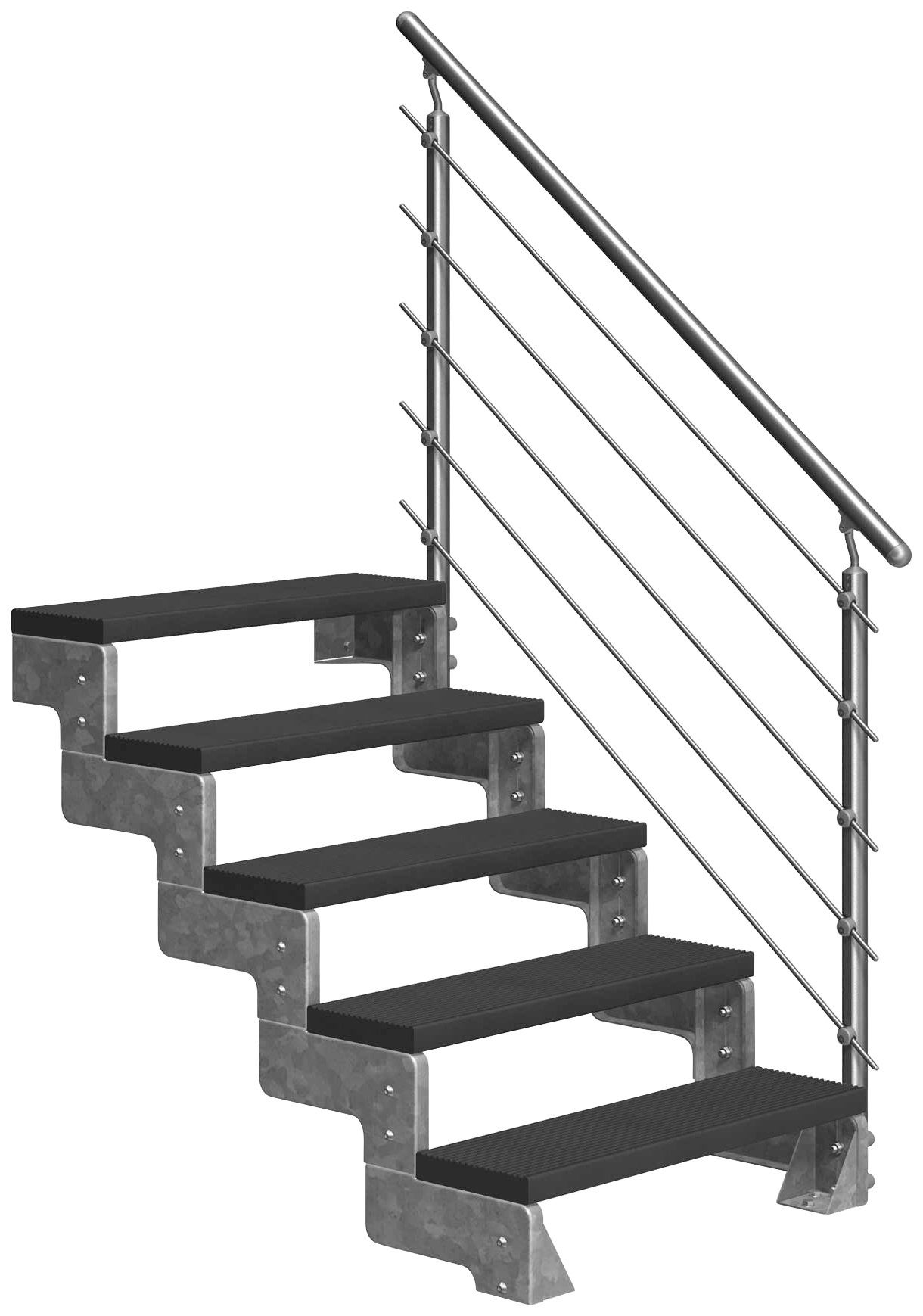 Dolle Außentreppe Gardentop, für Geschosshöhen bis 110 cm, Stufen offen, TRIMAX®-Stufen 80 cm