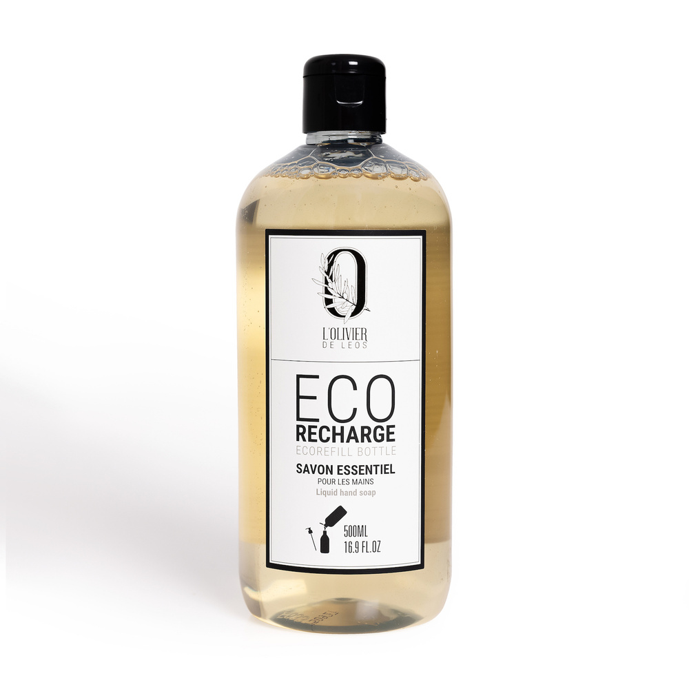 l'olivier de leos Ecorecharge Savon Essentiel Recharge de savon liquide pour les mains