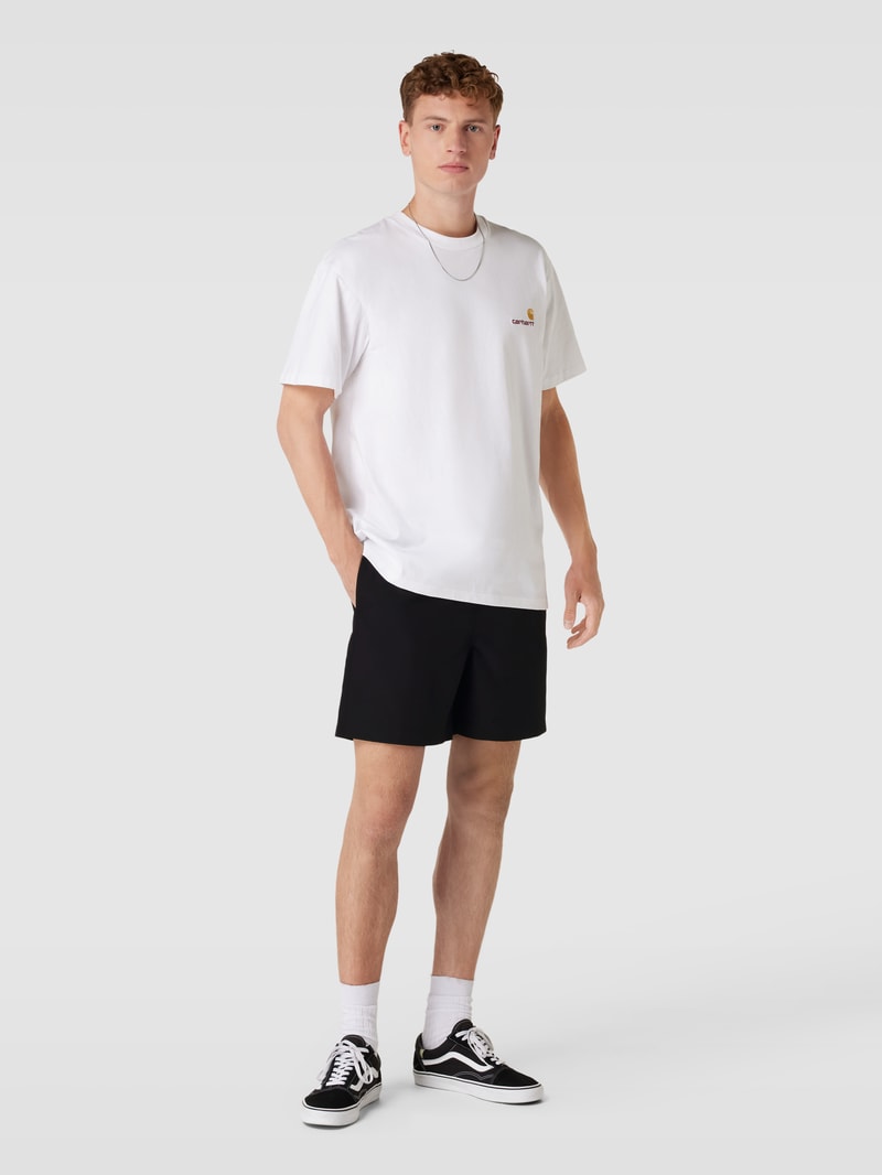 Badehose mit Label-Stitching Modell 'CHASE' in schwarz