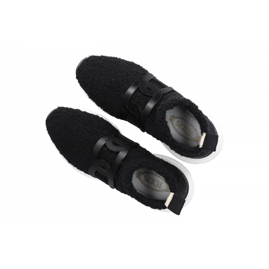 Tod's - Sneaker high KATE SLIP Lammfell - schwarz