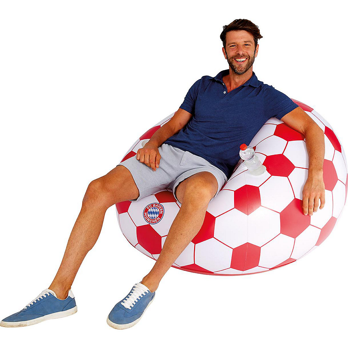 FC Bayern München Sitzsack, 108 x 108 x 68 cm, mit 2 Getränkehaltern
