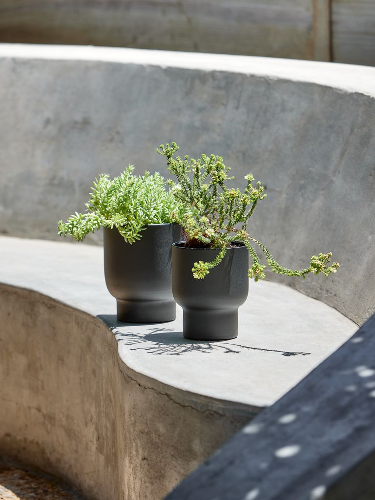 SKADE Pot de fleurs SKADE Ø16/14 noir 2pcs/set