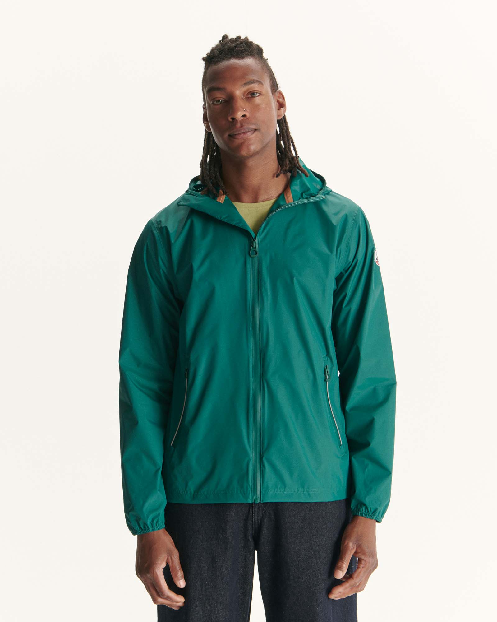 Imperméable à capuche paquetable Vert foncé Manille