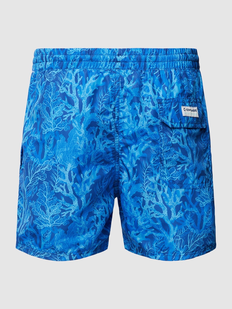 Badehose mit Allover-Muster in blau