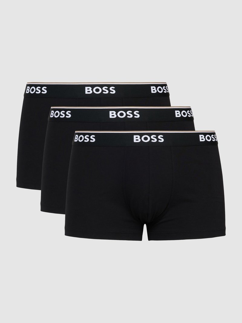 Trunks mit elastischem Logo-Bund im 3er-Pack in schwarz