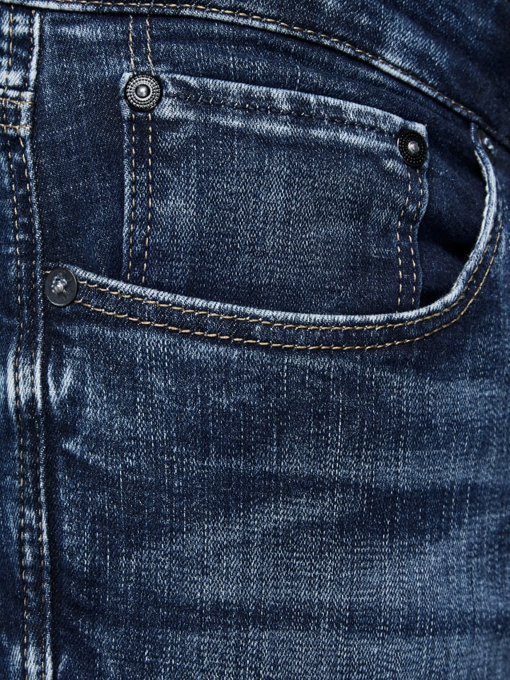 Jack & Jones Slim Fit Jeans Denim Hose JJIGLENN JJICON in Blau günstig kaufen