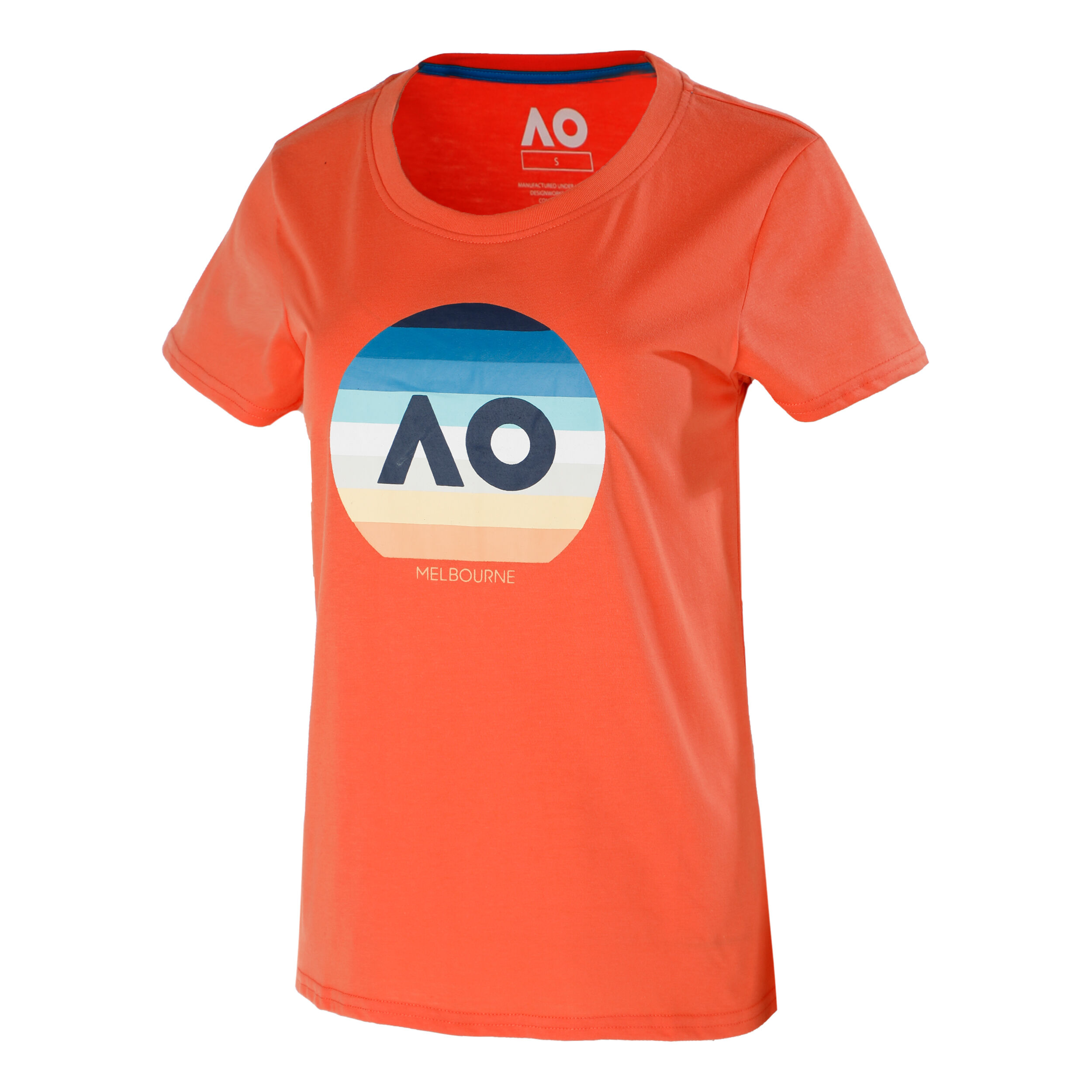 AO Playful Stripe T-Shirt Damen - Orange, Mehrfarbig