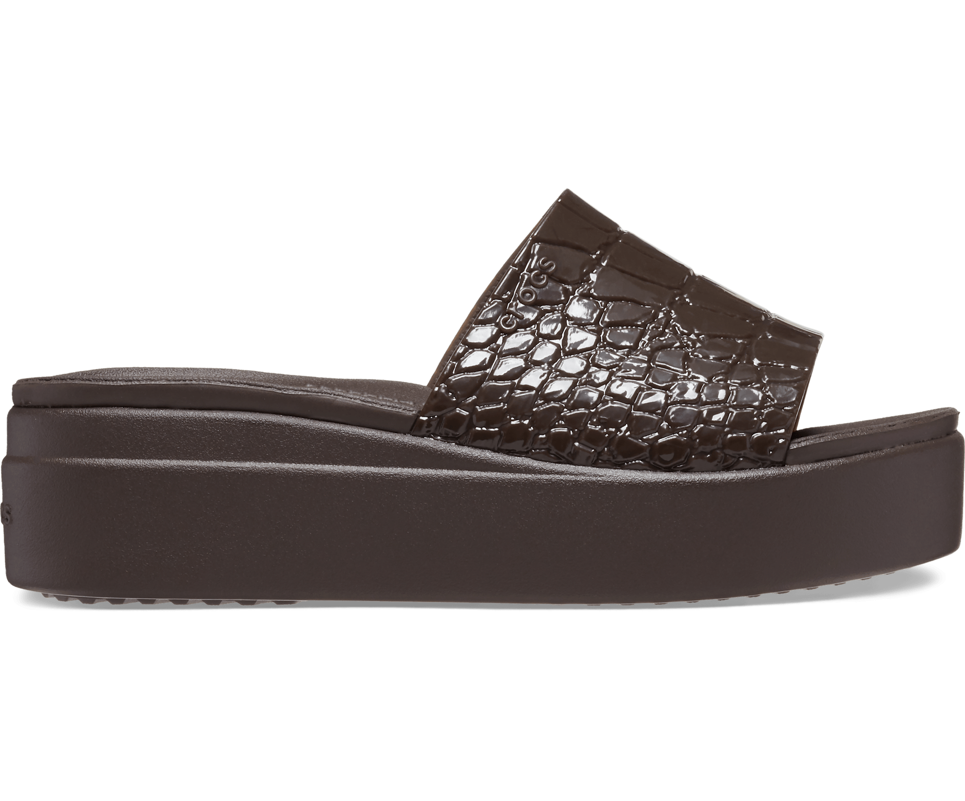 Brooklyn Croco Shine Slide