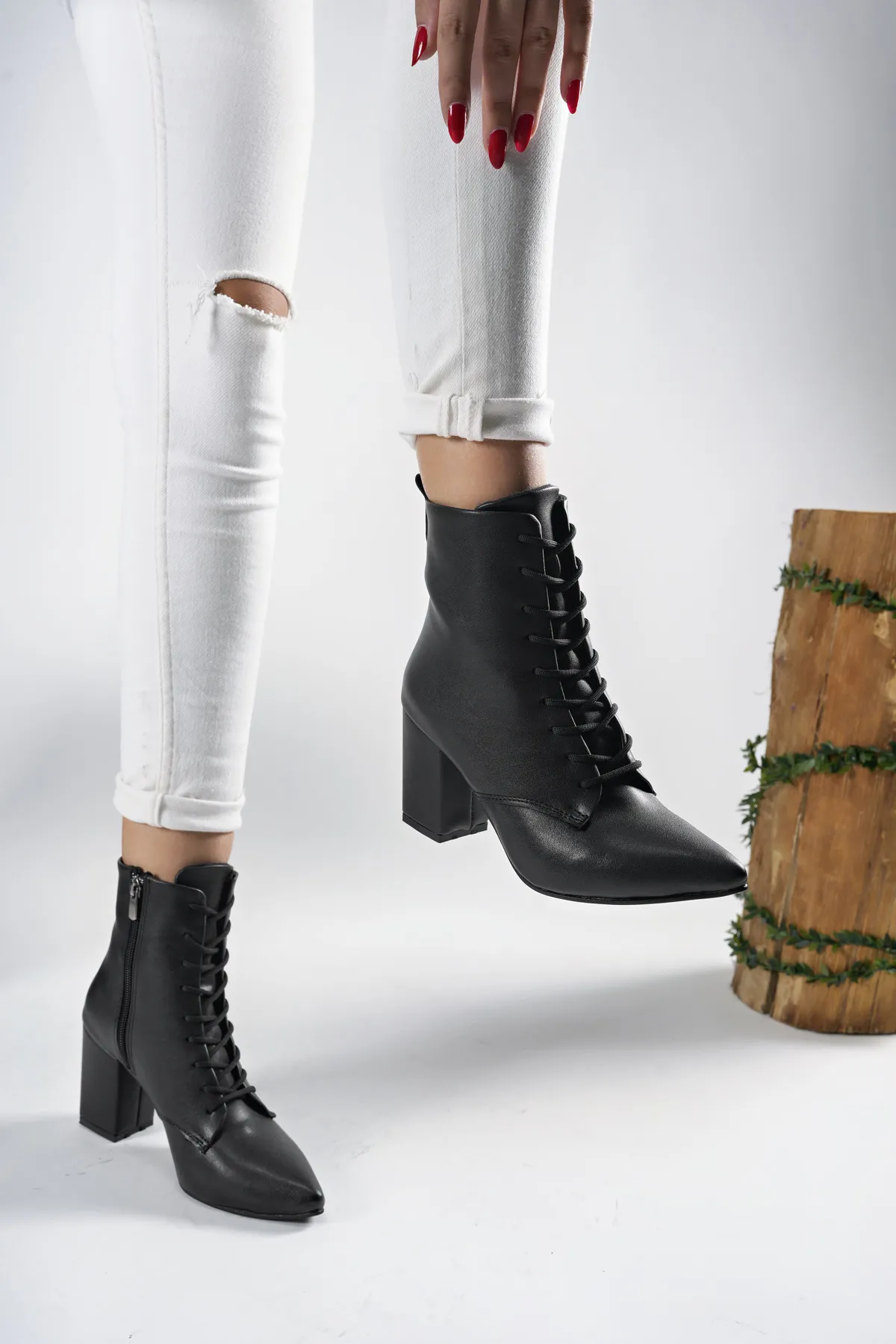Riccon  Lilethnora Damen-Stiefel mit Absatz 0012333, schwarze Haut