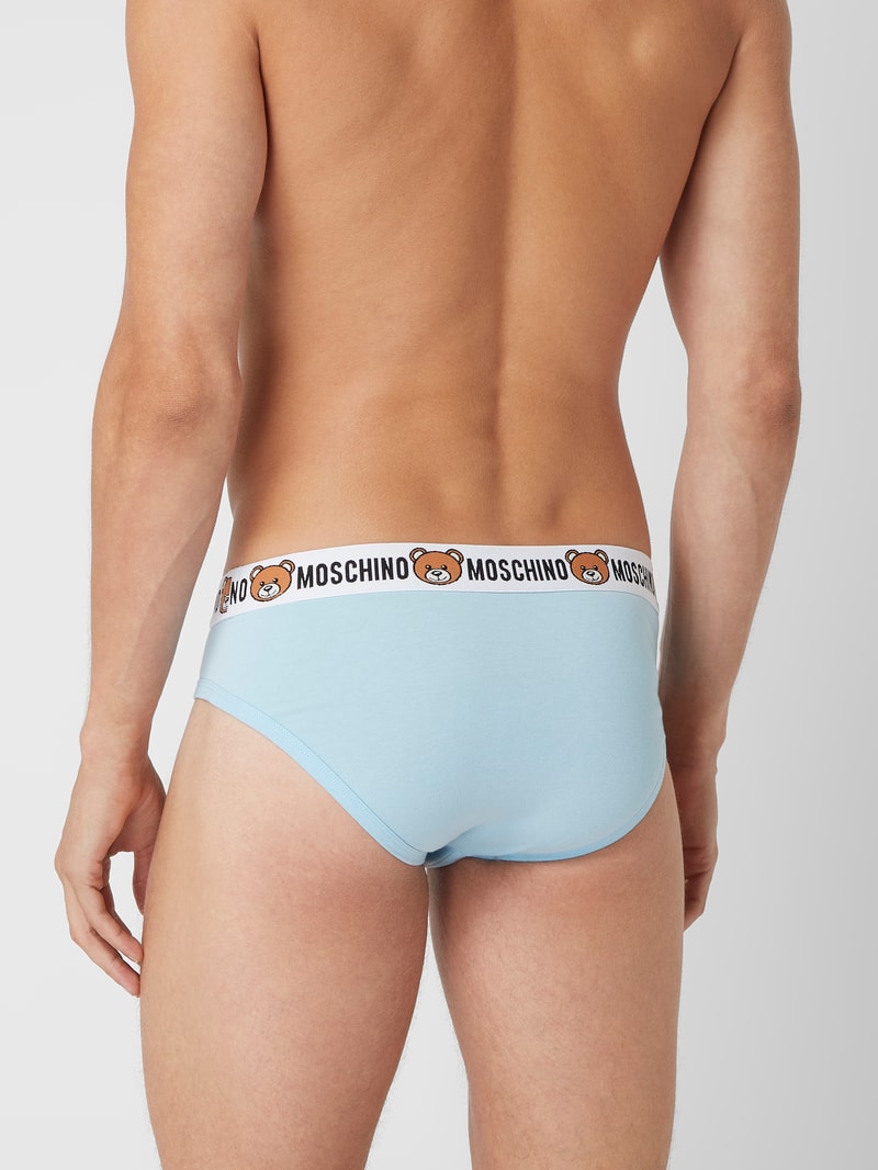Slip mit Stretch-Anteil im 2er-Pack in hellblau