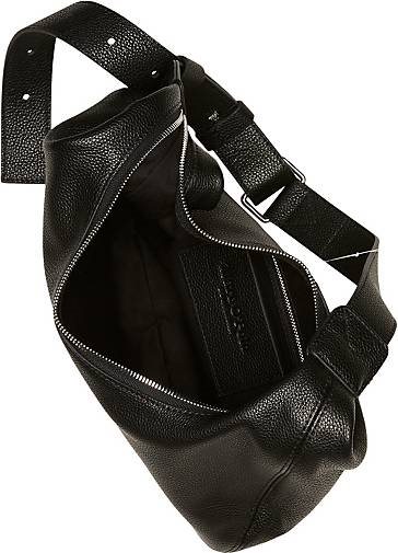 Marc O'Polo Flache Schultertasche aus genarbtem Rindleder