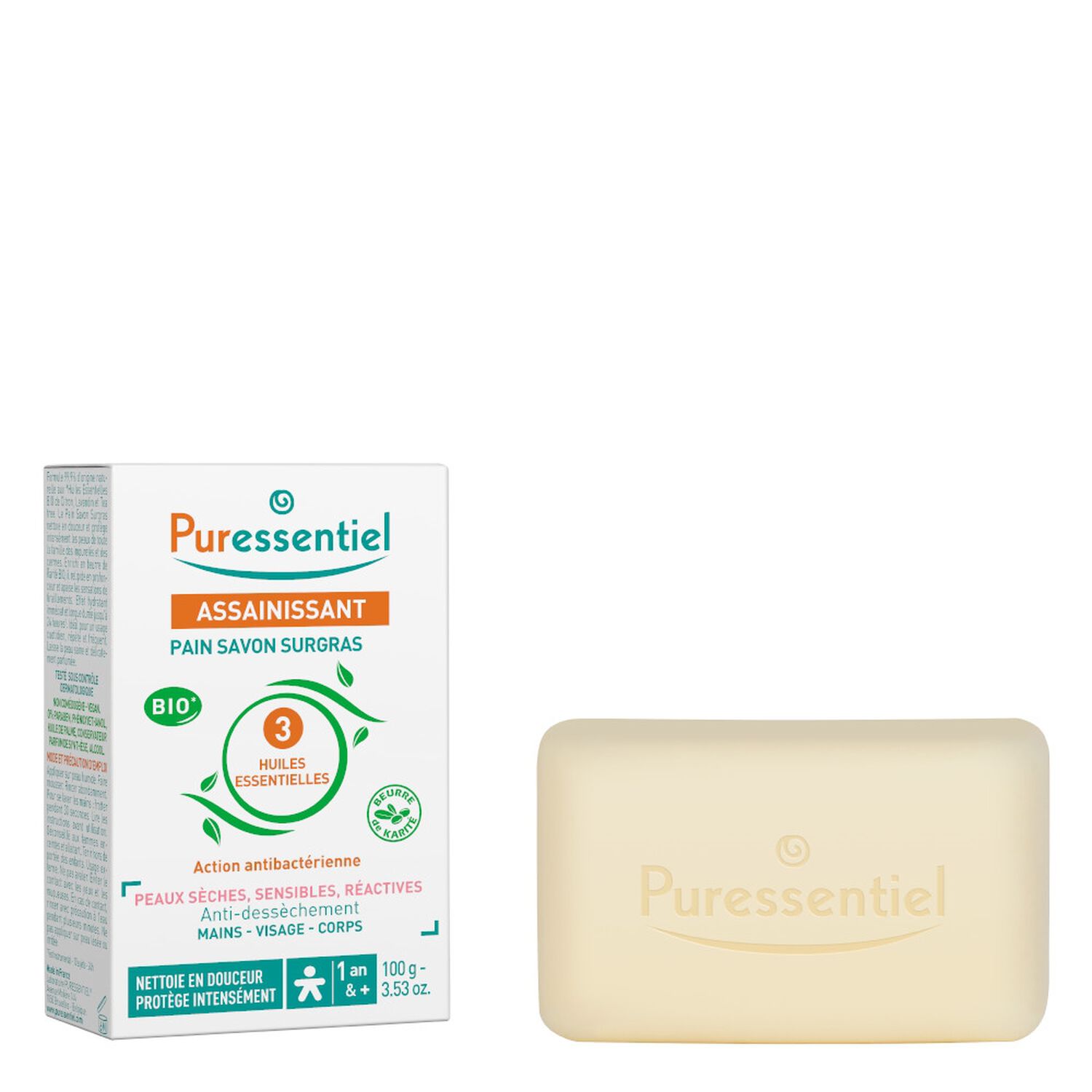 Puressentiel Assainissant Pain Savon Surgras 100g