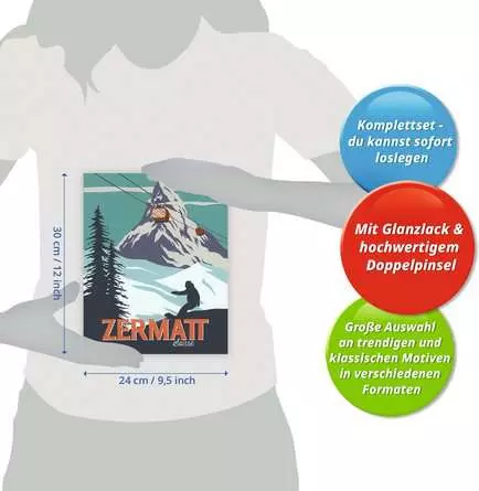 CreArt Zermatt - Malen nach Zahlen für Erwachsene