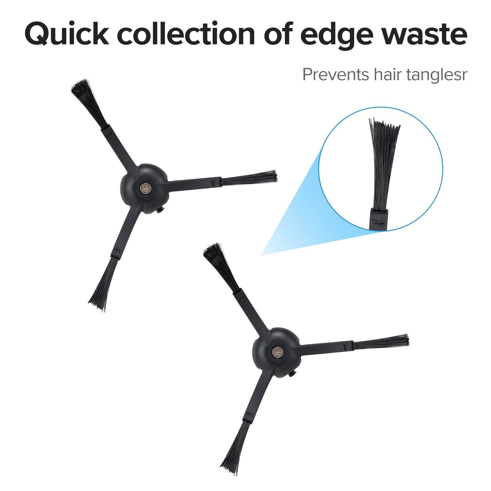 Roborock Staubsaugerdüsen-Set Roborock Original Zubehör Seitenbürsten, (2er Pack(Schwarz), für S8/S8 +/S8 Pro Ultra /S7 Max Ultra Saugroboter