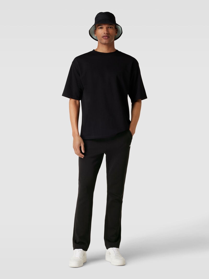 Sweatpants mit Label-Stitching Modell 'Hadim' in schwarz