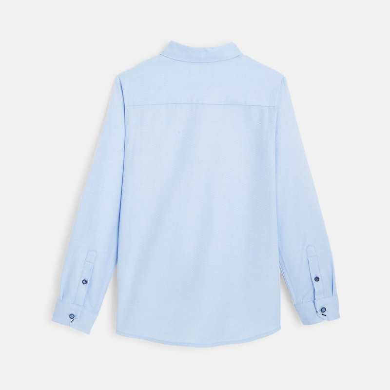 Chemise coton fantaisie et noeud papillon bleue garçon